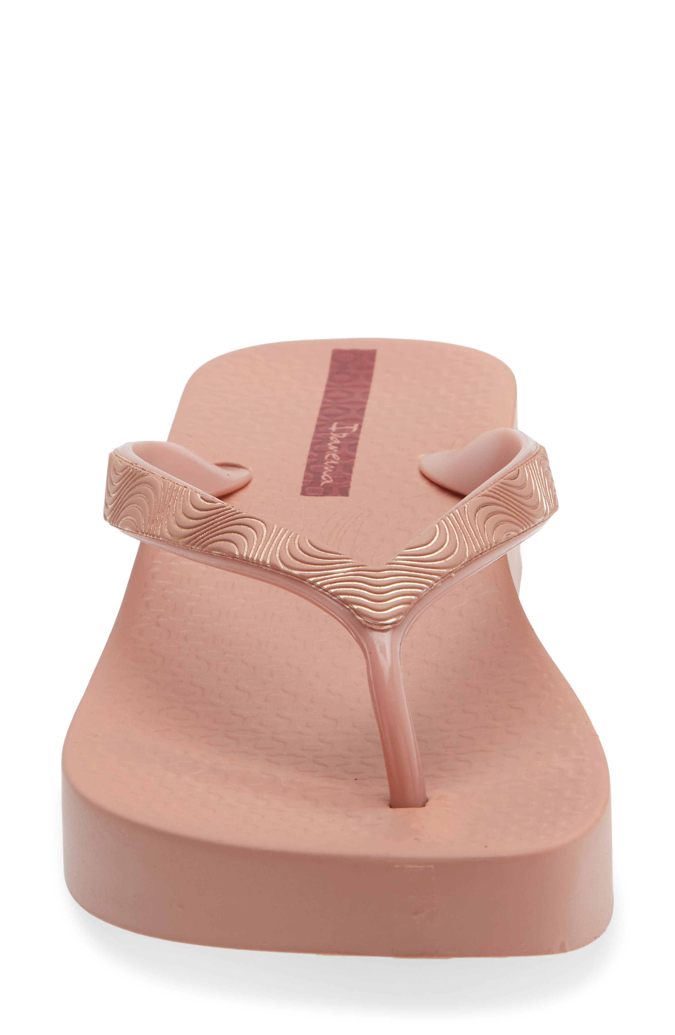 Ipanema Wedge Platform Flip Flop, Alternate, color, Pink/ Red