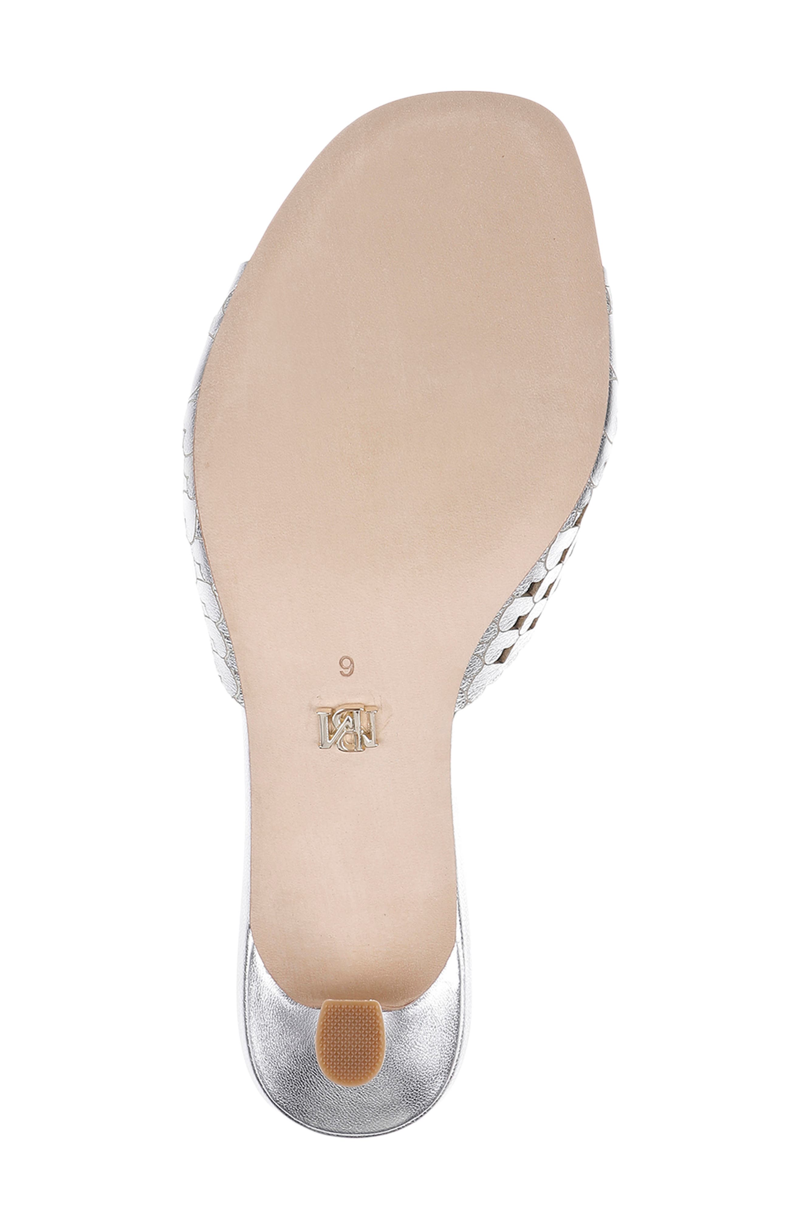 Badgley Mischka Collection Windy Slide Sandal, Alternate, color, Silver Metallic