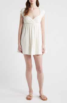 Raven Open Back Babydoll Minidress