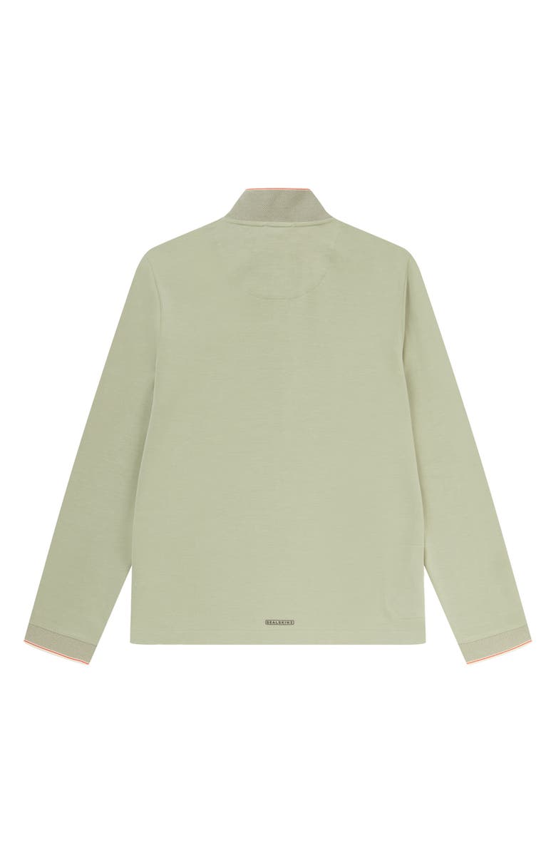 Sealskinz Saxthorpe Quarter Button Top, Alternate, color, Green