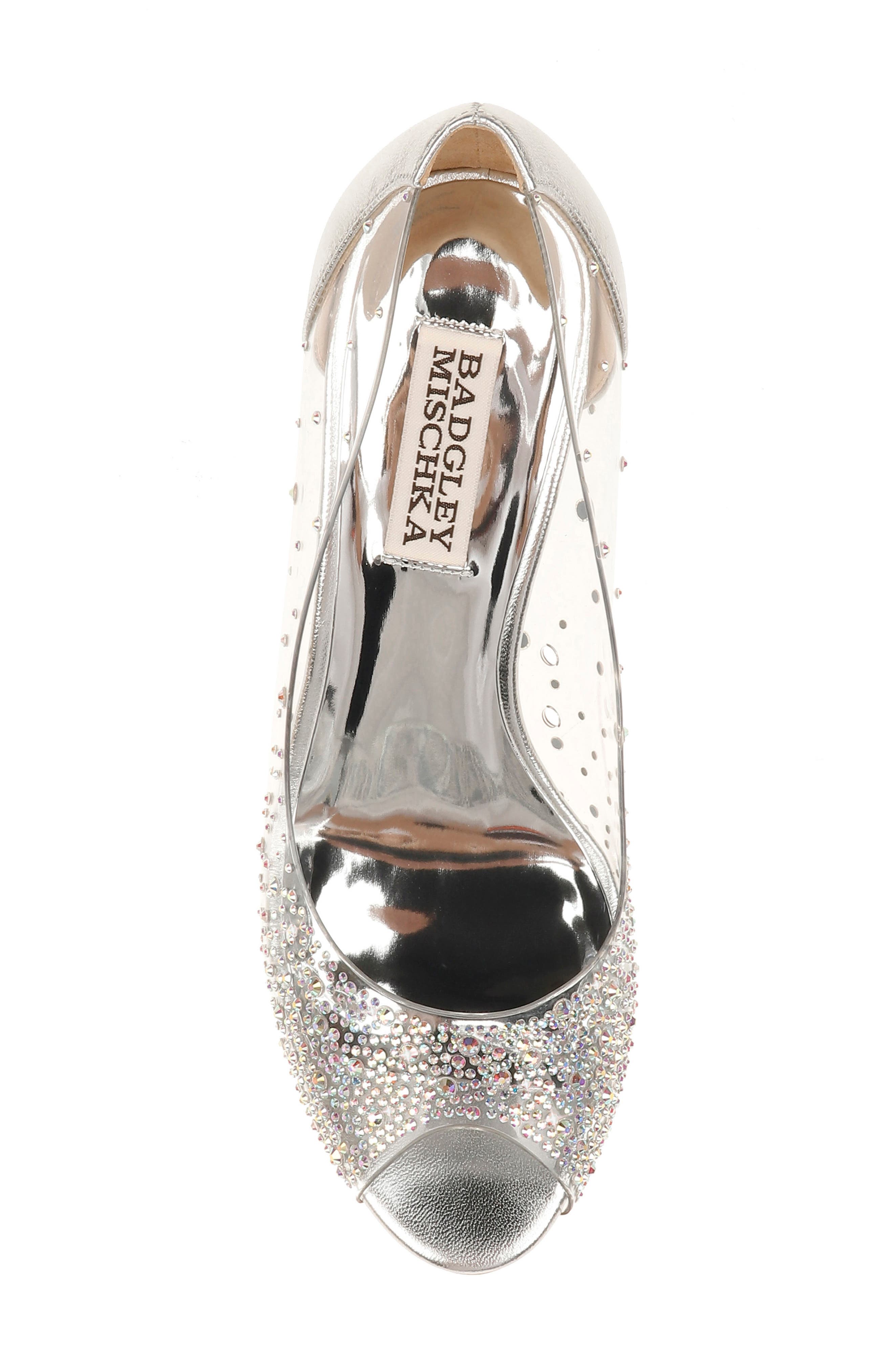 Badgley Mischka Collection Ginata Embellished Peep Toe Pump, Alternate, color, 