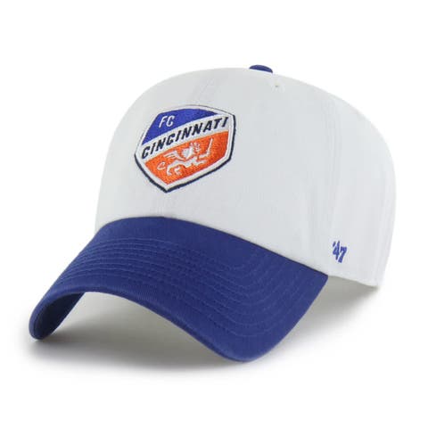 Men's '47  White FC Cincinnati Two-Tone Clean Up Adjustable Hat