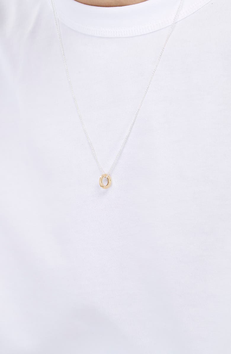 le gramme Men's Brushed Disc Pendant Necklace, Alternate, color,