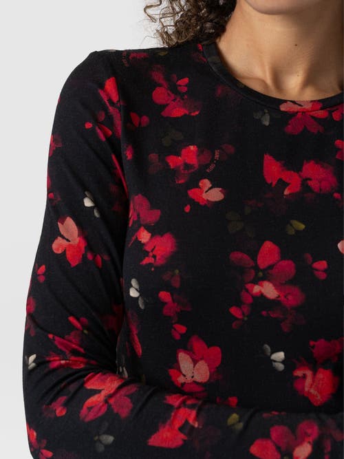 Shop Saint + Sofia Austen Crew Neck Long Sleeve Tee