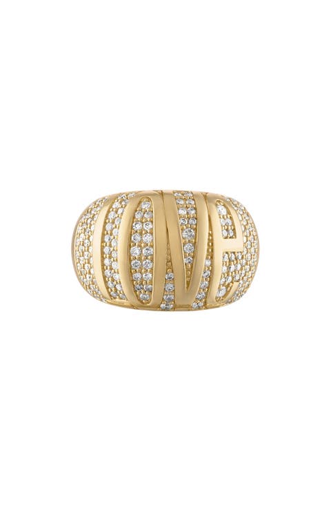Express Yourself 14k Gold Diamond Dome Ring