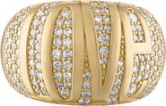 EDEN PRESLEY Express Yourself 14k Gold Diamond Dome Ring