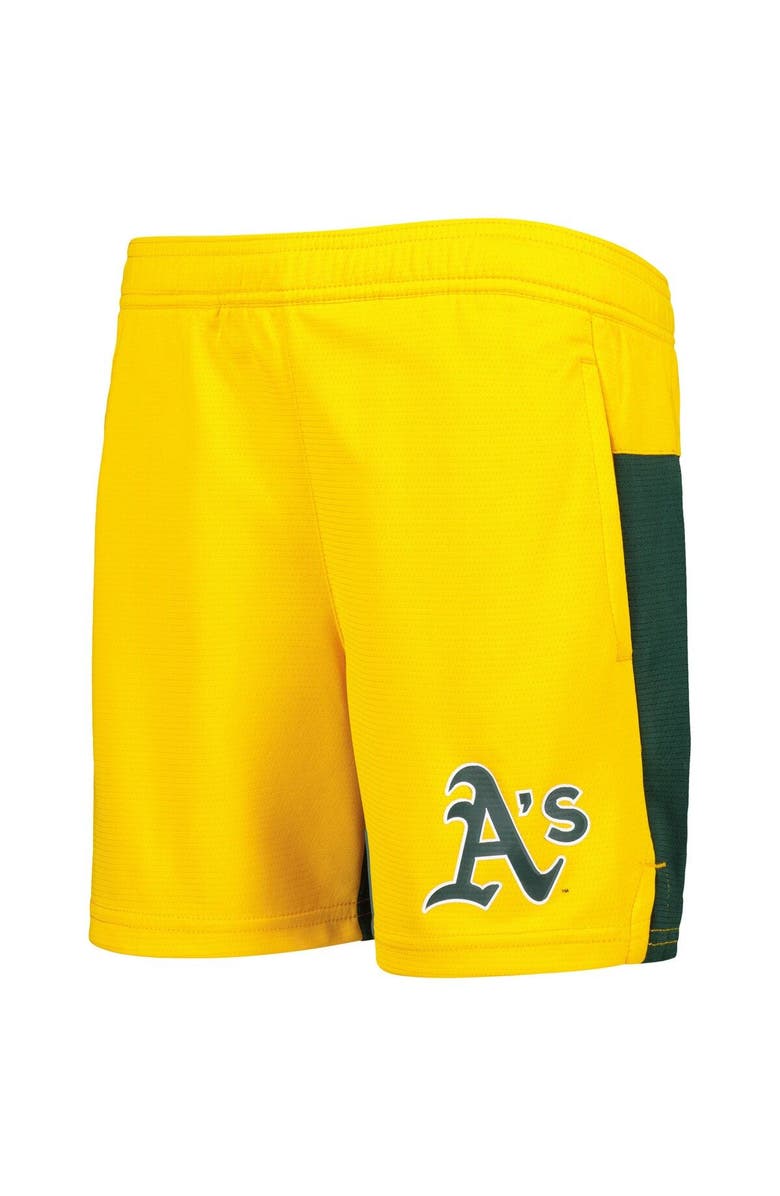 Outerstuff Youth Gold Oakland Athletics 7th Inning Stretch Shorts, Alternate, color, 
