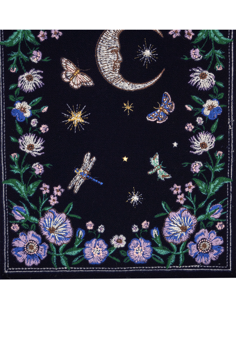 Marianne Midnight Garden Embroidered Book Box, Alternate, color, Navy