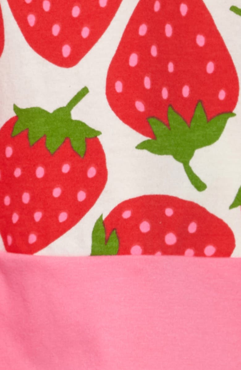 Mini Boden Strawberry Print Jersey Dress, Alternate, color,