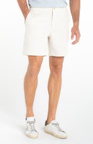 Liverpool Los Angeles Stripe Cotton Button & Drawstring Shorts