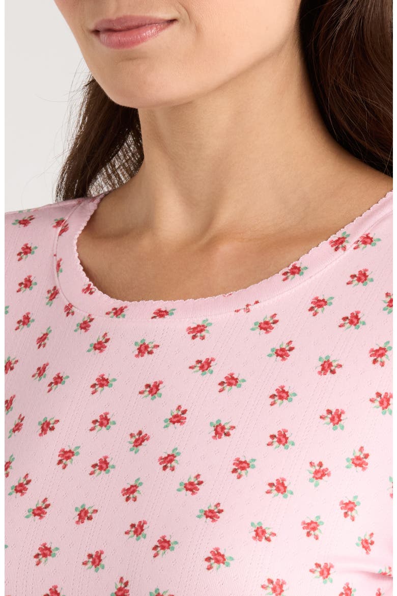 Crazy for the Holidays Brushed Pointelle Pajama Top, Alternate, color, PINK