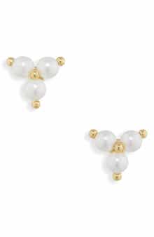 ARGENTO VIVO Freshwater Pearl Cluster Stud Earrings