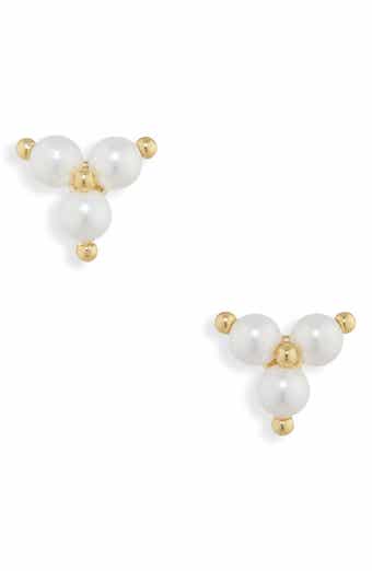ARGENTO VIVO Freshwater Pearl Cluster Stud Earrings