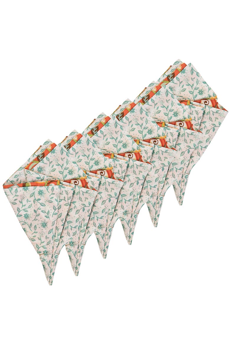 Ghisella Cotton Reversible Napkin Set6, Alternate, color, White