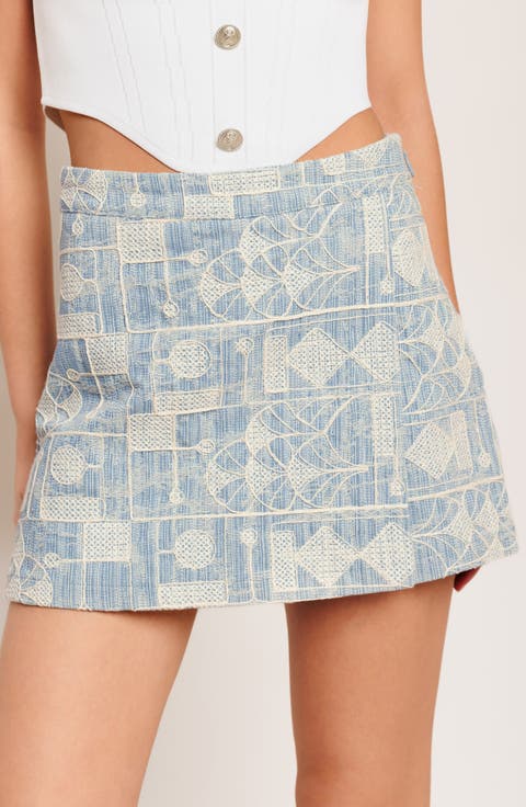 Embroidered Skort