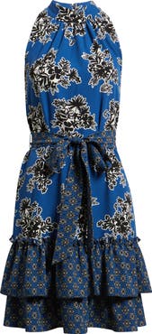 Sam Edelman Bandana Layered Ruffle Sleeveless Dress