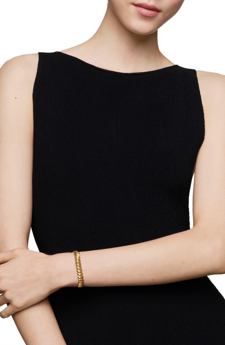 David Yurman Sculpted Cable Bracelet in 18K Yellow Gold, 8.5mm, Alternate, color, 18K Yellow Gold