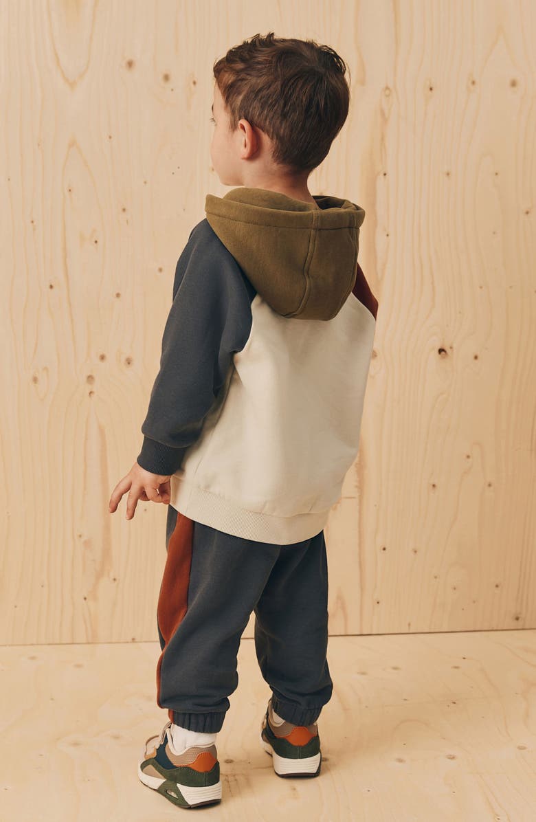 NEXT Kids' Colorblock Hoodie & Joggers Set, Alternate, color, White Multi