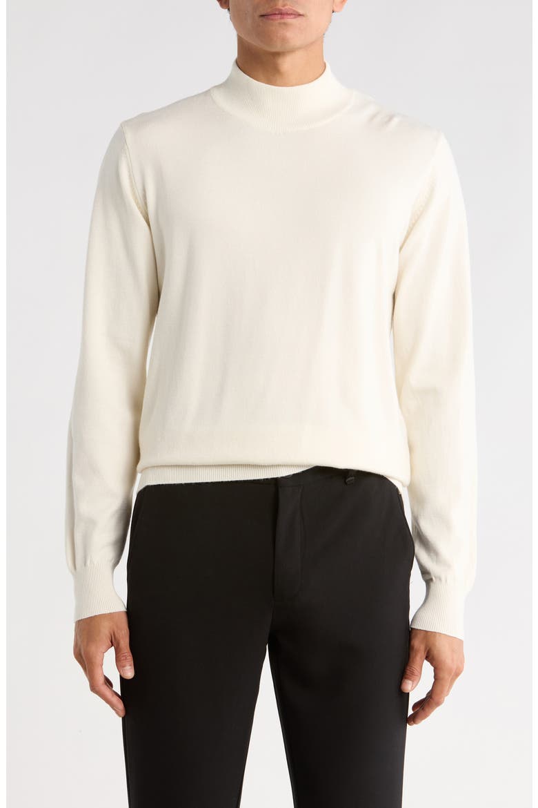 Slim Fit Mock Neck Sweater, Main, color, EGG SHELL