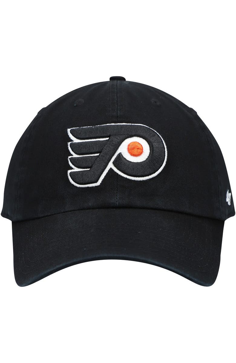 '47 Men's '47 Black Philadelphia Flyers Team Clean Up Adjustable Hat, Alternate, color, 