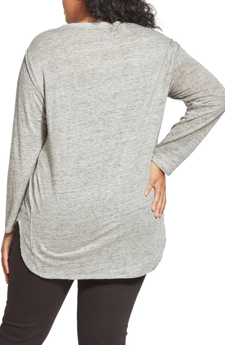 Lysse Serena Long Sleeve Linen Blend Jersey Top, Alternate, color,