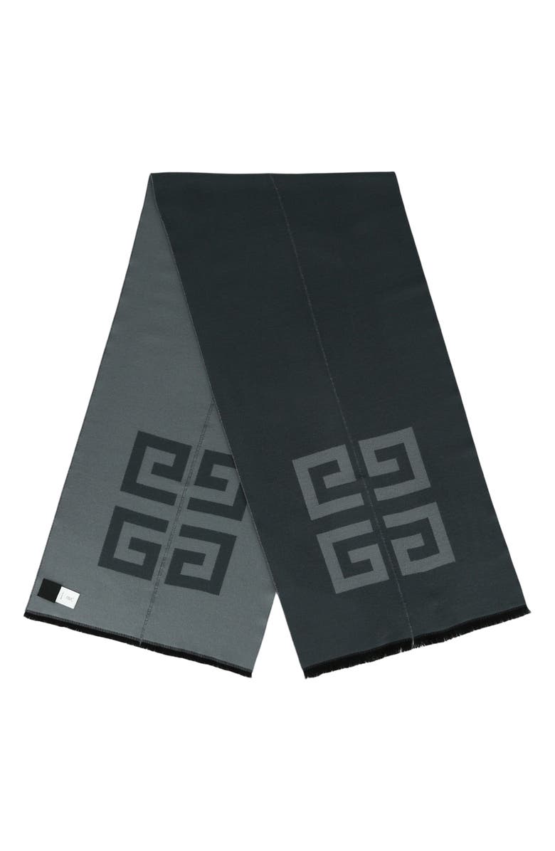 Givenchy Split Wool Oblong Scarf, Alternate, color, Grey