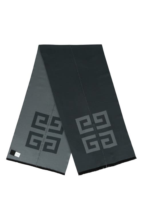 Givenchy Split Oblong Scarf Man Scarf Grey Size - Wool In Grey