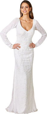 LARA New York Gigi Romantic Long Sleeve Wedding Dress