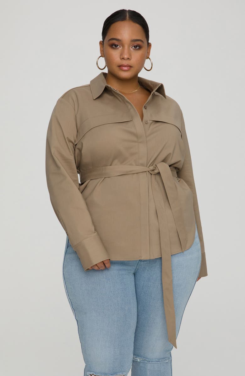 Good American Safari Utility Belted Tunic, Alternate, color,