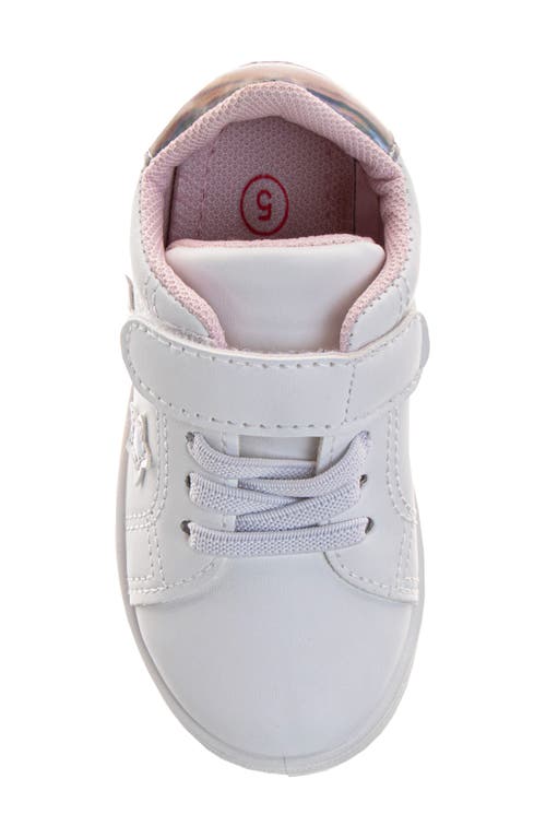 Josmo Kids' Star Low Top Sneaker In White Pink