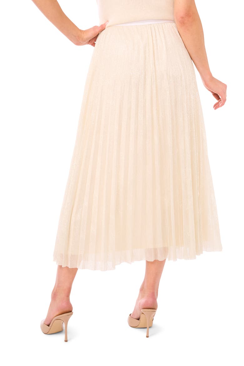 Metallic Pleated Skirt, Alternate, color, SOFT GOLD