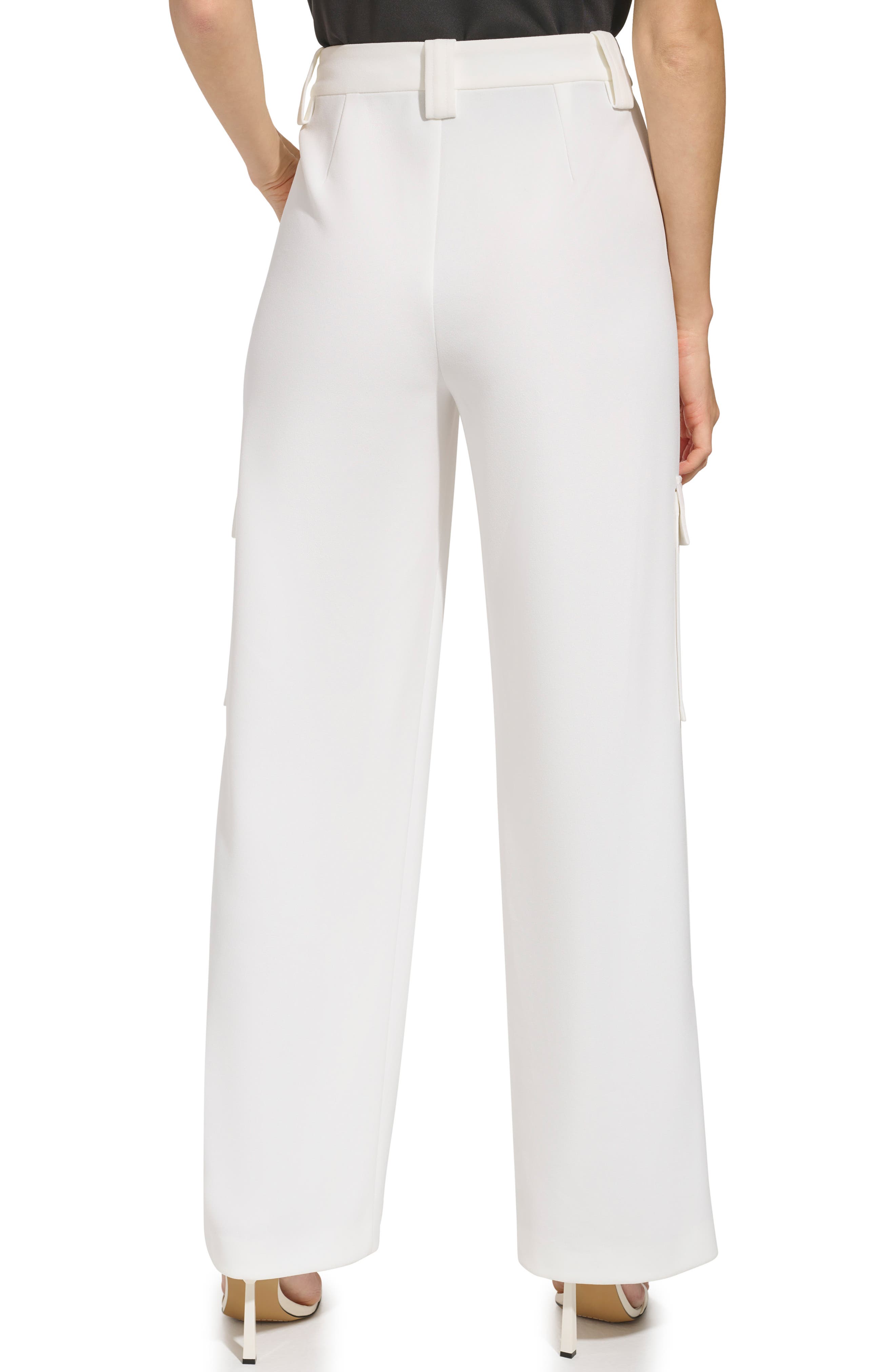 Straight Leg Crepe Cargo Pants - image 2