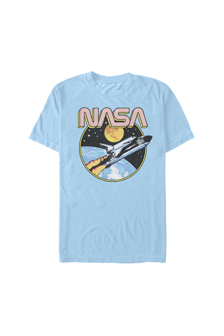 Men's NASA Rocket Journey  Graphic T-Shirt, Main, color, Light Blue