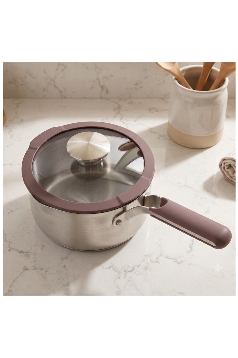 Elements 18/10 Stainless Steel Cookware Set, Alternate, color, PURPLE