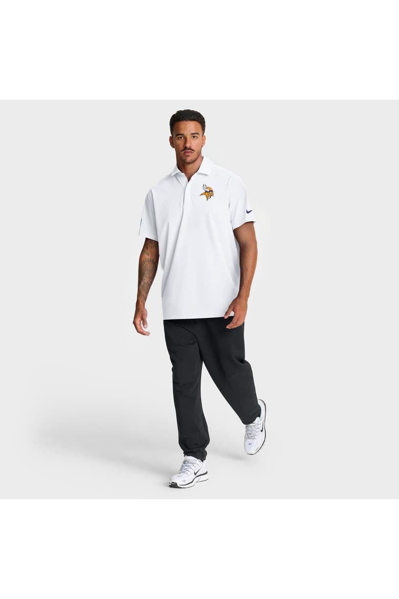 Men's Nike White Minnesota Vikings Sideline City Pride Woven Performance Polo, Alternate, color, White