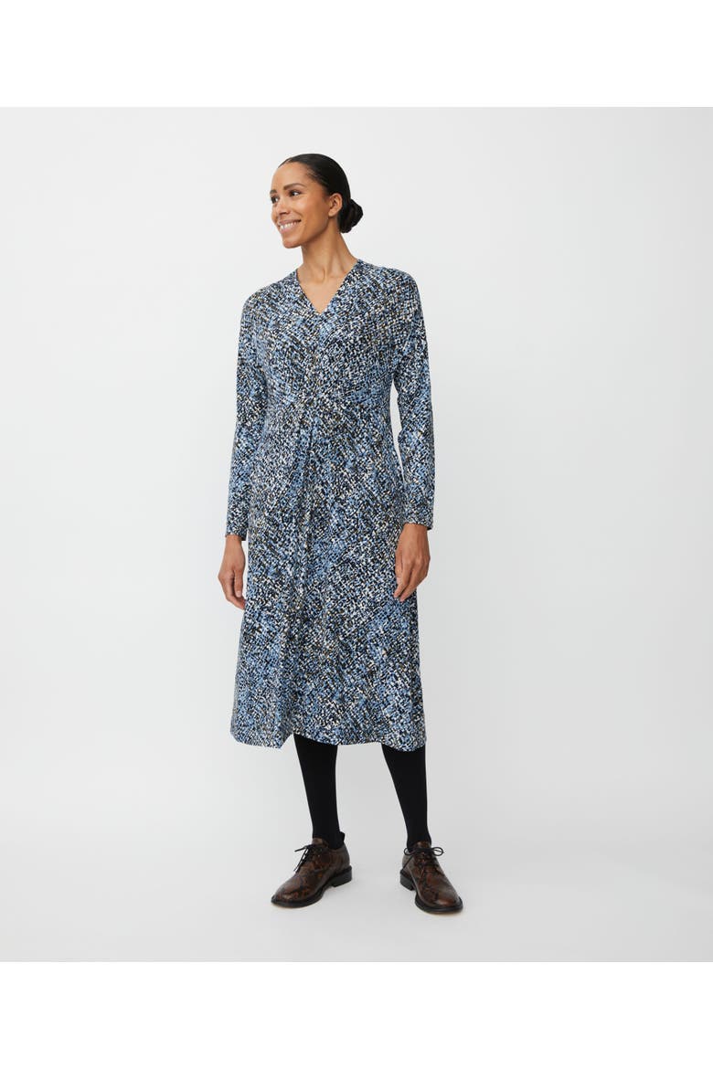 MaOtobia Fitted Graphic Print Dress, Main, color, Proven Blue
