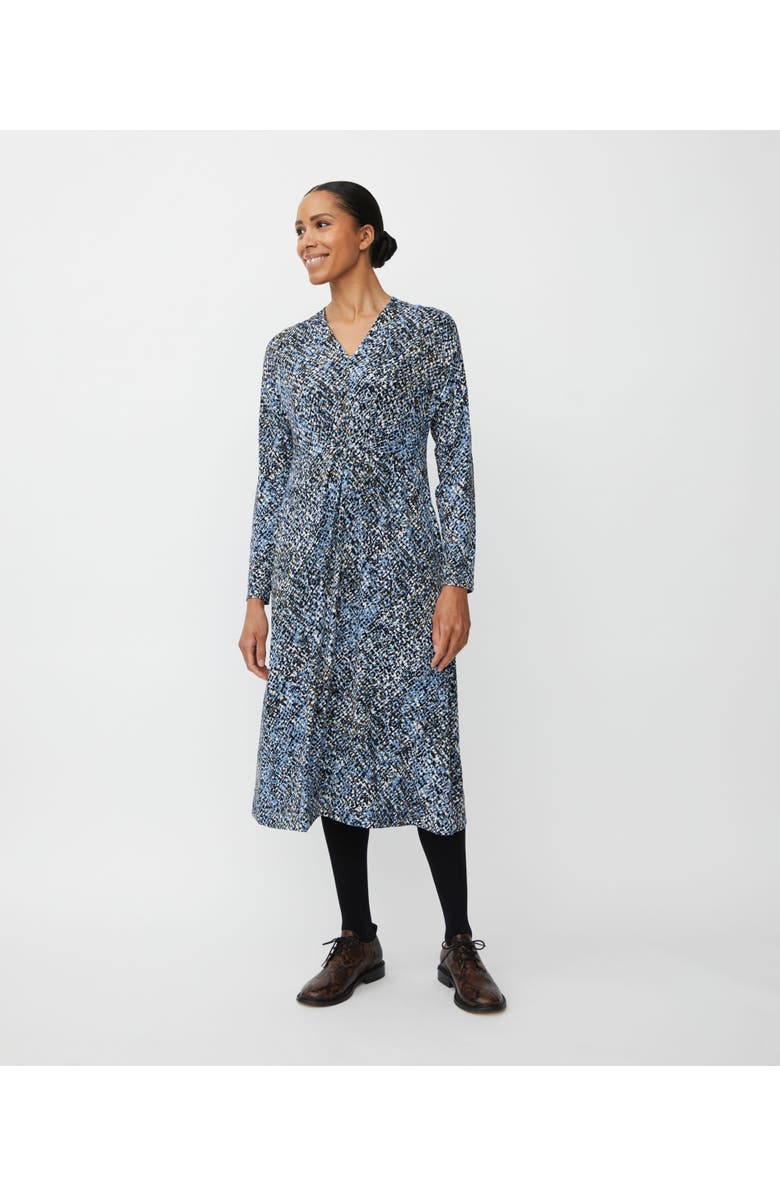 Masai Copenhagen MaOtobia Fitted Graphic Print Dress, Main, color, Proven Blue