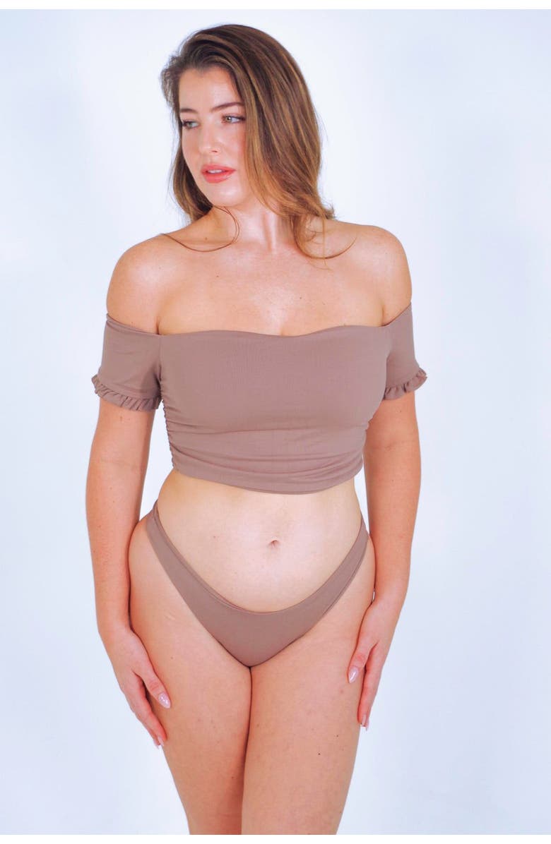 Mary Mercedes Amelia Bikini Bottom, Alternate, color, Taupe
