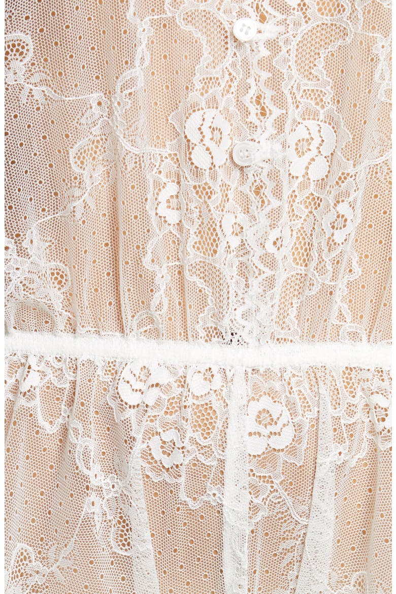Lace Romper, Alternate, color, WHITE