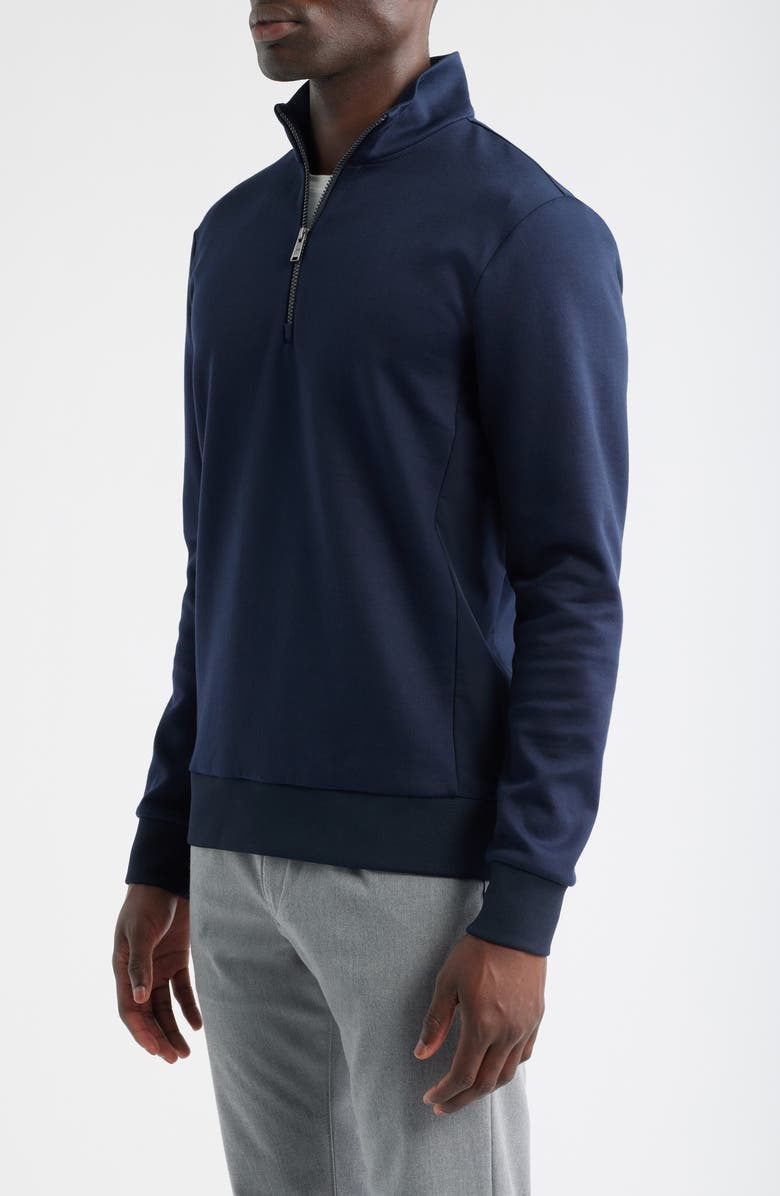 BOSS Sidney Quarter Zip Pullover, Alternate, color, Dark Blue