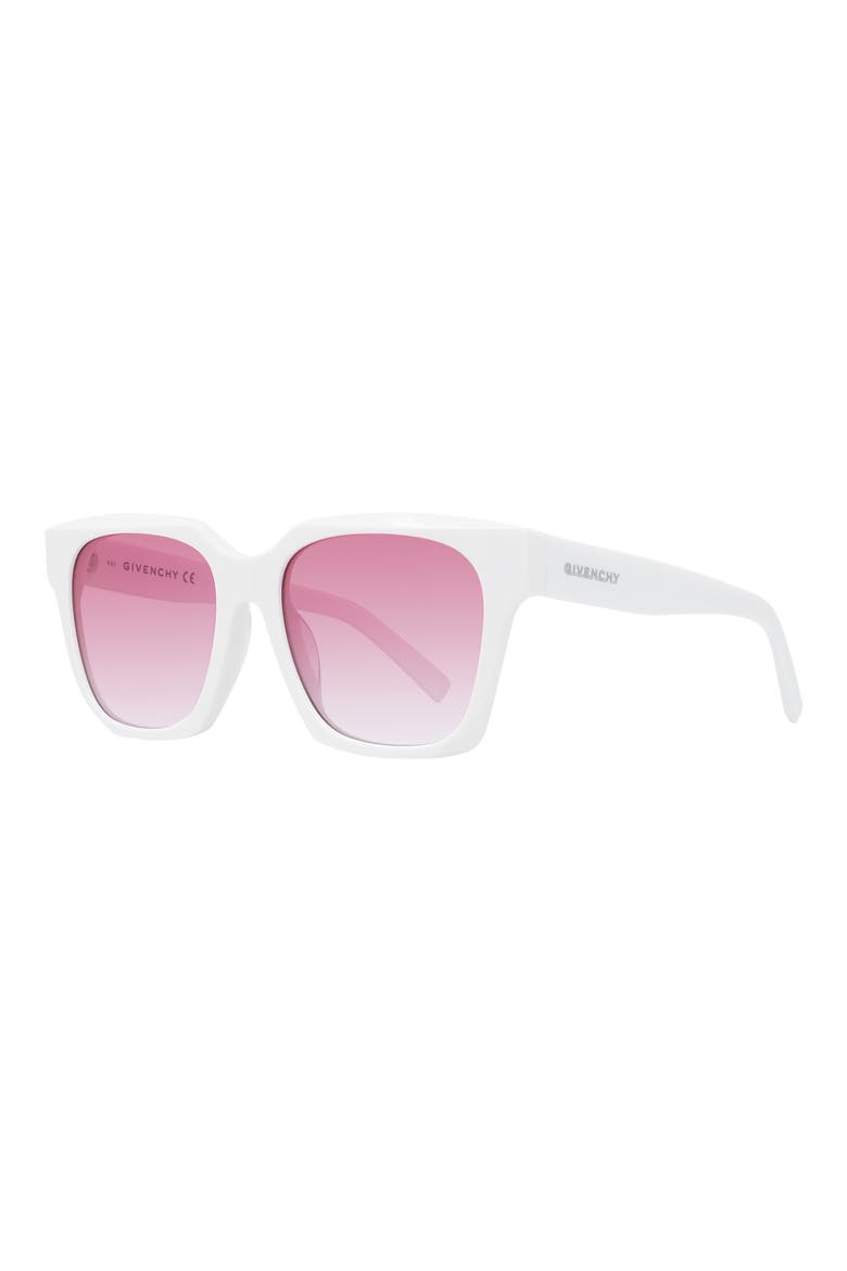 56mm Day Square Sunglasses, Alternate, color, White/Violet