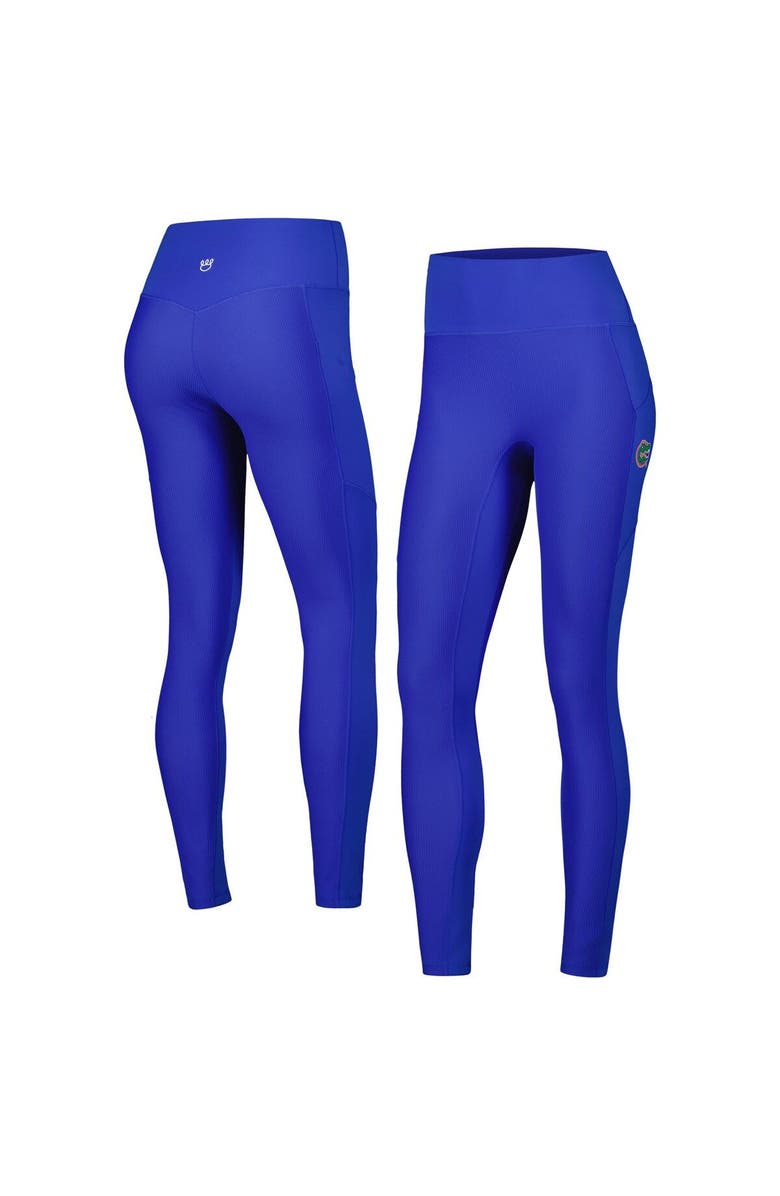 KADYLUXE Women's Royal Florida Gators 7/8 Mixed Media Pocket iLeggings, Main, color,