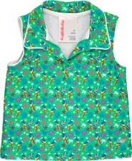 RuffleButts UPF50+ Sleeveless Polo Active Top