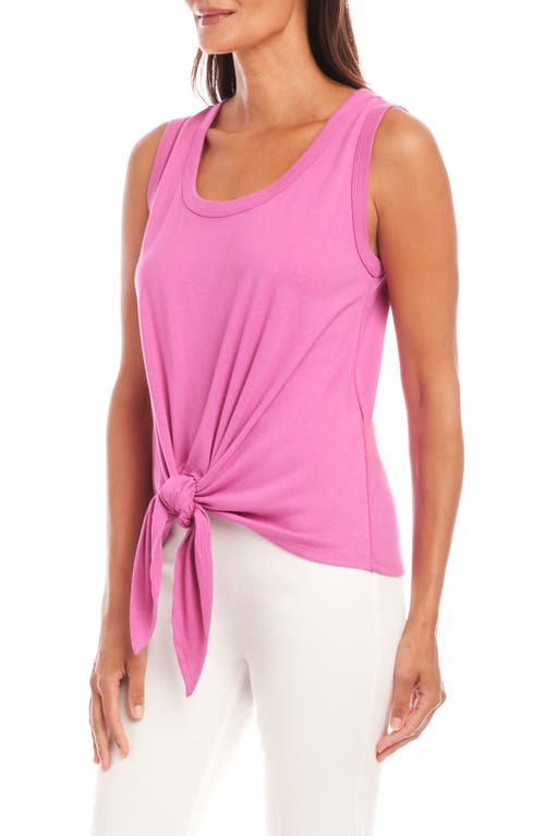 Shop Karen Kane Tie Front Tank In Tulip