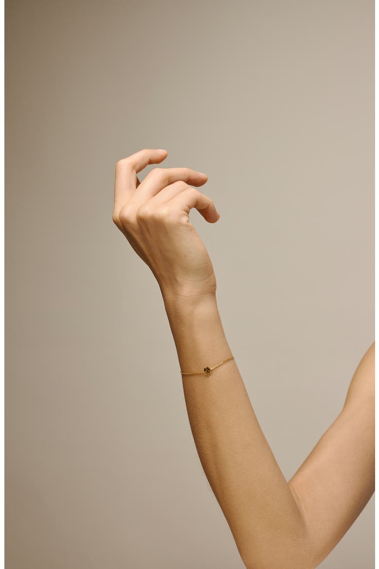 Four-Leaf Clover Bracelet, Alternate, color, Gold