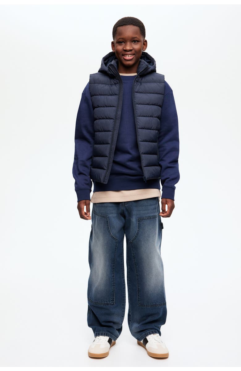 H&M Puffer Gilet, Alternate, color, Navy Blue