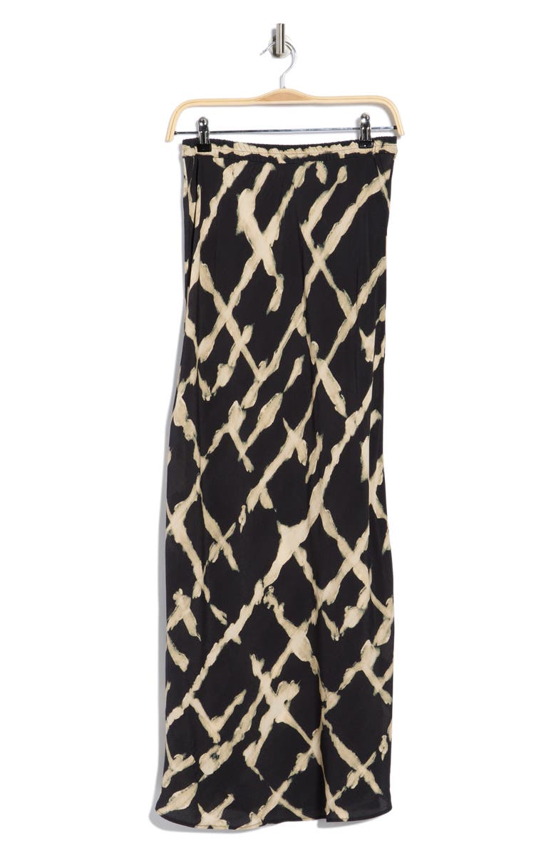 JASON WU Flowy Pull-On Maxi Skirt, Alternate, color, Black/ Tan Lattice