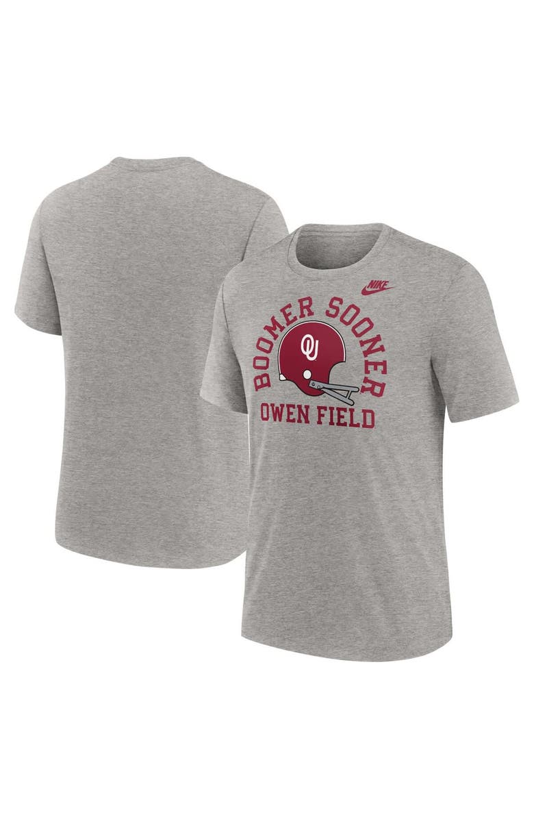 Nike Men's Nike Heather Gray Oklahoma Sooners Legacy Local Tri-Blend T-Shirt, Main, color, Heather Gray