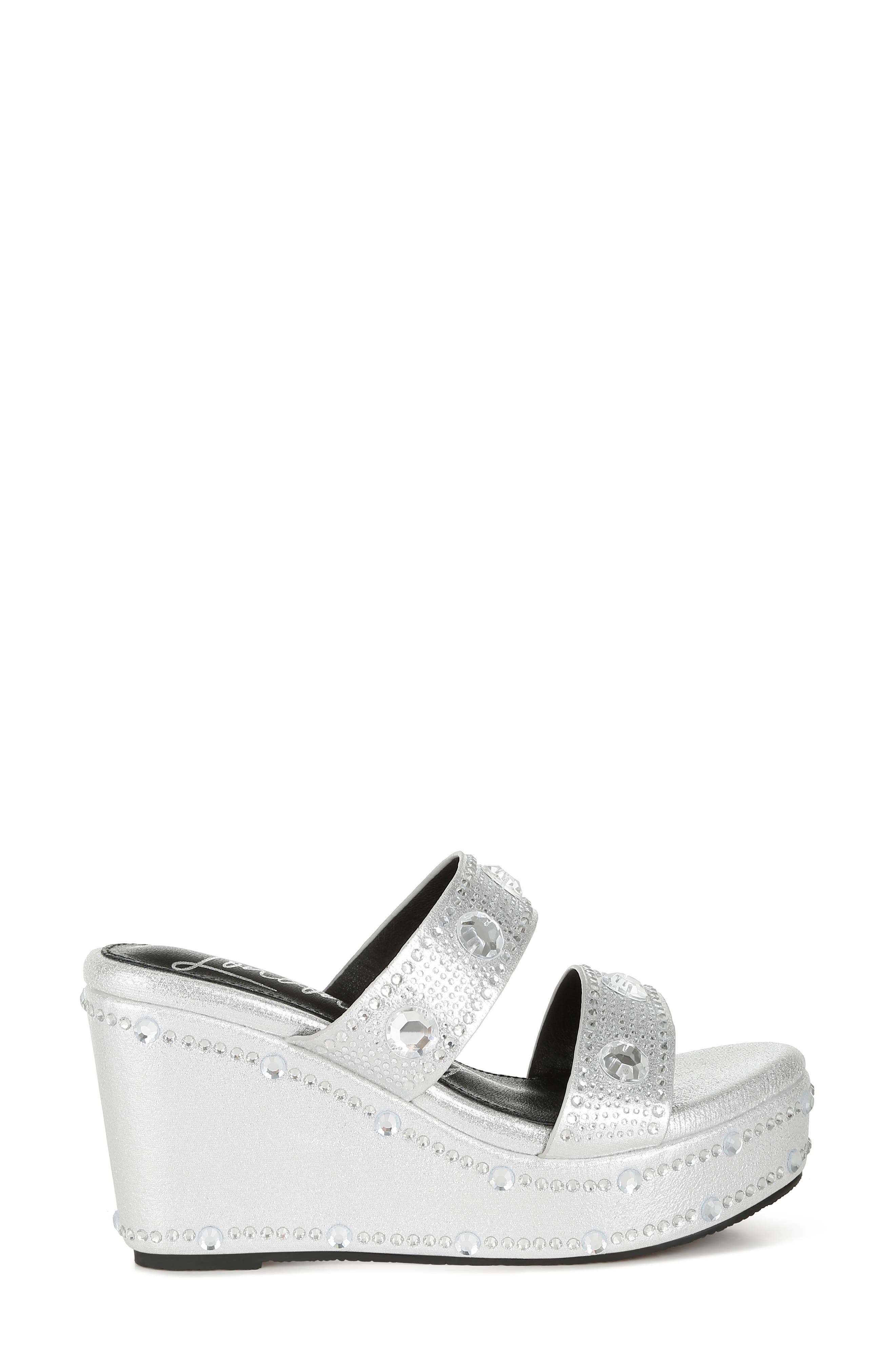 LONDON RAG Iki Diki Wedge Sandal, Alternate, color, Silver