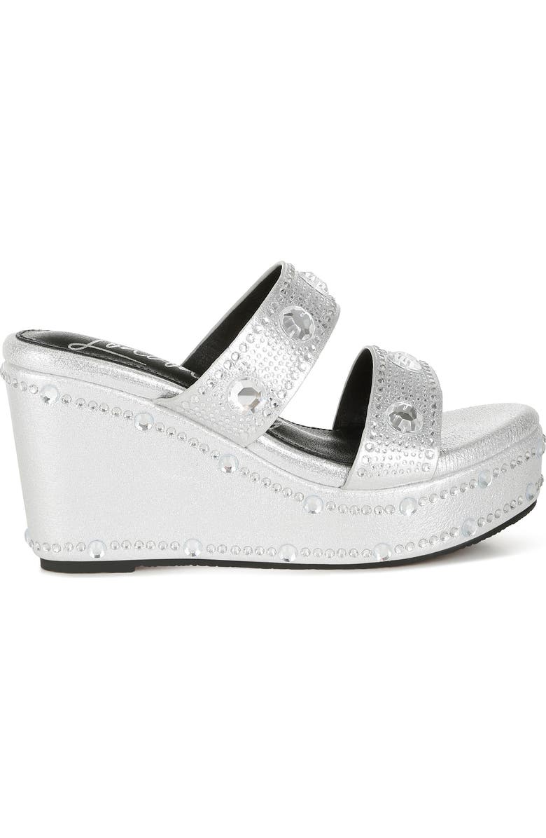 LONDON RAG Iki Diki Wedge Sandal, Alternate, color, Silver